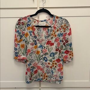 Cara Cara Floral Blouse - Red, Blue, Yellow